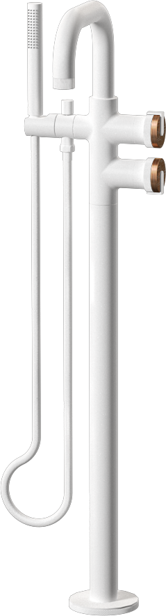 E-11557-R1BRG-L1WT-WT Смеситель напольный отдельностоящий (внешняя часть) GRAFF MOD+