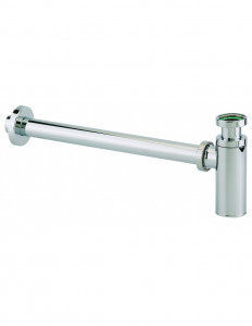 130000 000 00  Регулируемый сифон Cylindrix для умывальника, розетка 300 мм, Д. 32 мм, хромированная латунь Valentin Хром