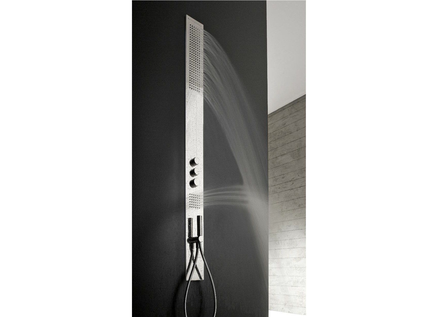 Термостатическая душевая колонна из нержавеющей стали Zazzeri косой ARCH-00041027