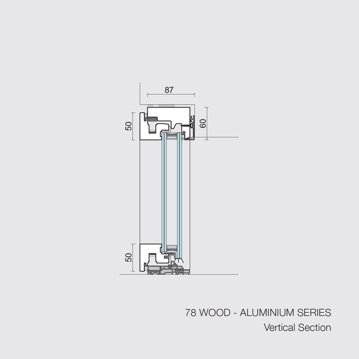 Деревянная распашная оконная дверь с двойным остеклением Carminati Skyline System ARCH-00018422 - Вид №7