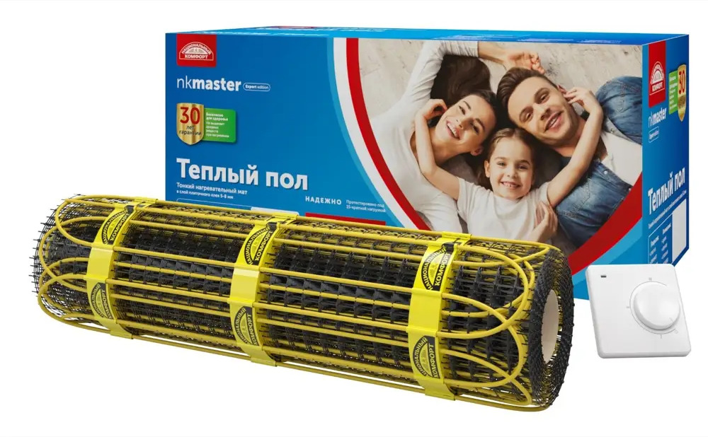 93868988 Нагревательный мат для теплого пола Теплолюкс Национальный Комфорт 1 м2 150 Вт STLM-0600272