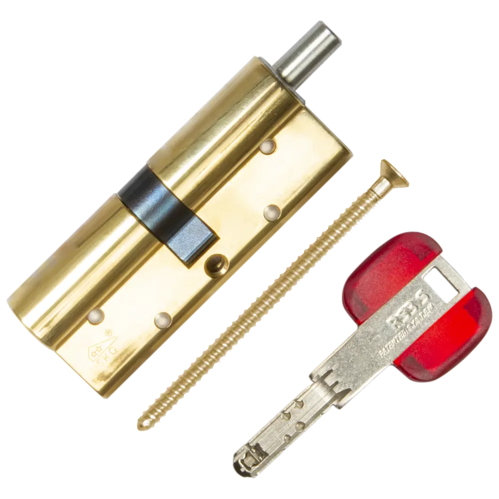 Цилиндр Cisa RS3 OL3S2-18.66, 35x10x35 мм, ключ/шток, цвет латунь, без вертушки STLM-2044235 - Вид №1