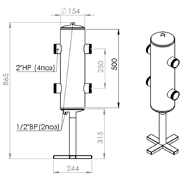 Купить Гидрострелка GS50 Прокситерм  - Вид №1