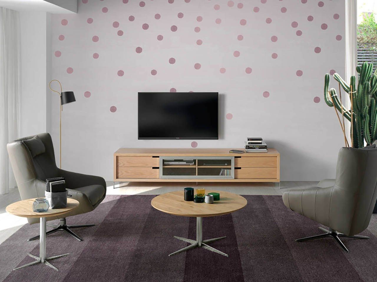 Спицевое вращающееся кресло из искусственной кожи с подлокотниками Angel Cerda Nature Life ARCH-00031513 - Вид №7