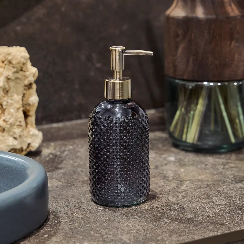 Дозатор для жидкого мыла MOROSHKA Barentsevo More - серый стеклянный 89355551 STLM-1000899 - Вид №3