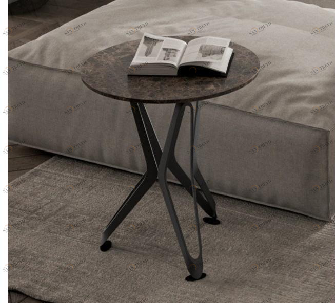 Ozzio Italia Журнальный столик из керамики с эффектом мрамора Dna X501