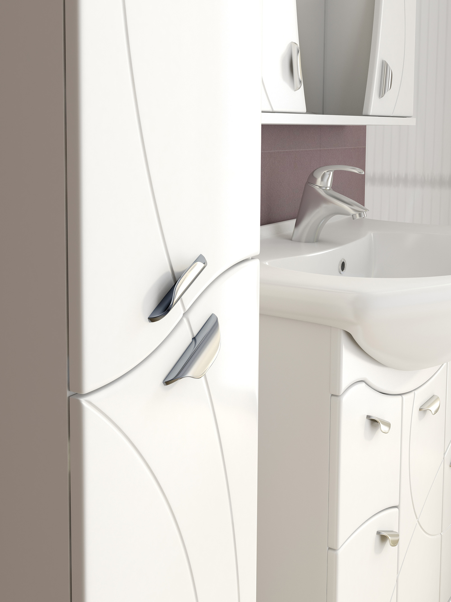 Пенал Faina300⨉300⨉1900 мм белый Santreyd sun-id-664528 - Вид №1