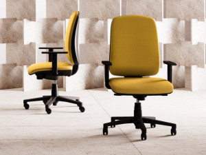 Тканевый регулируемый по высоте рабочий офисный стул с колесами