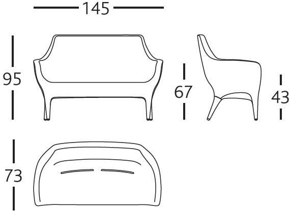 BD Barcelona Design Садовый диван из полиэтилена Showtime sun-id-1485424 - Вид №3