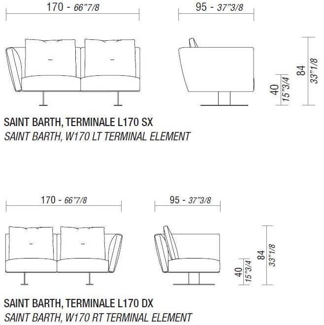 ESTEL GROUP Угловой диван со съемным чехлом из ткани Saint barth sun-id-1368043 - Вид №3