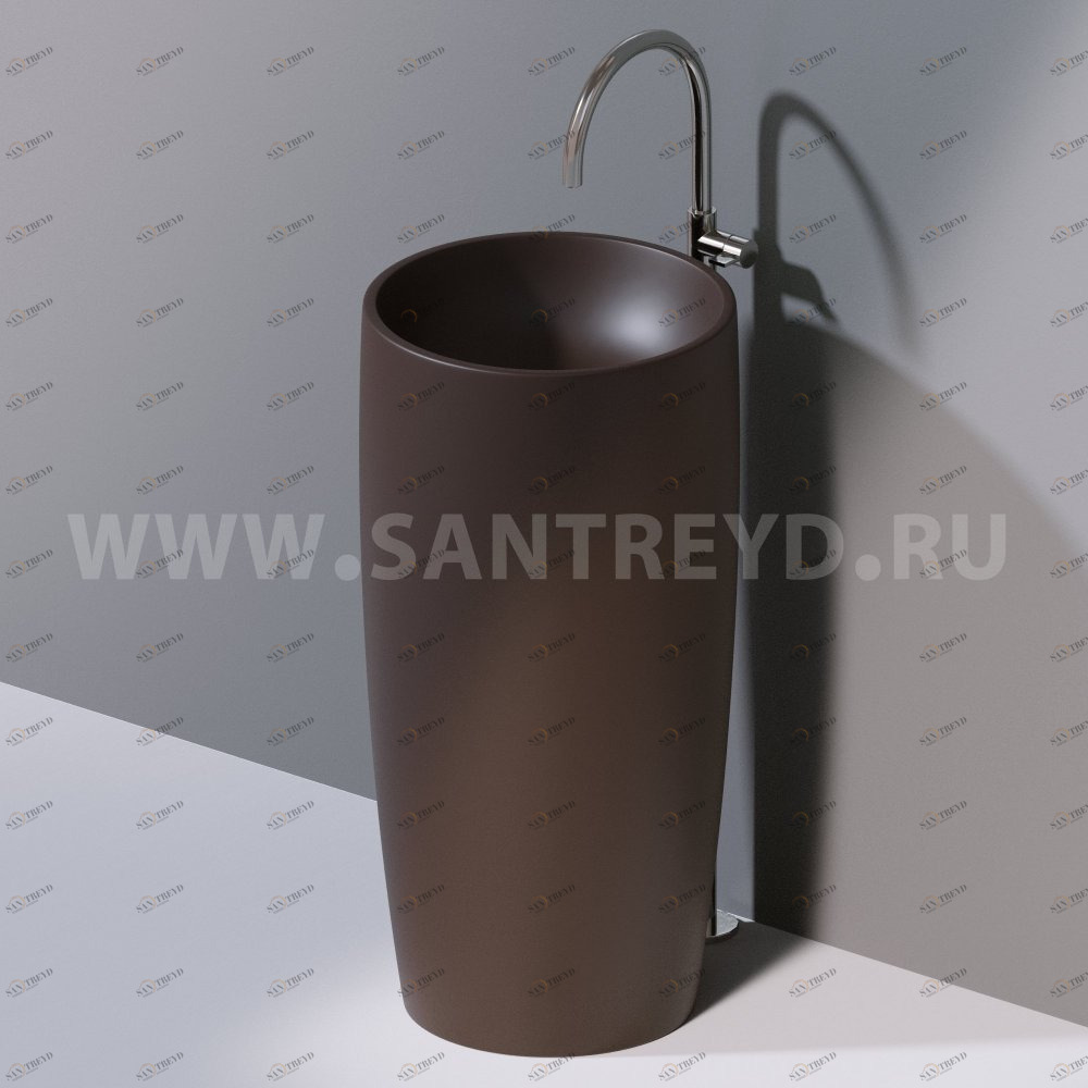 L103T0R0VT.107 Напольная раковина стоящая круглая A. e T. Italia PILLAR AeT ITALIA