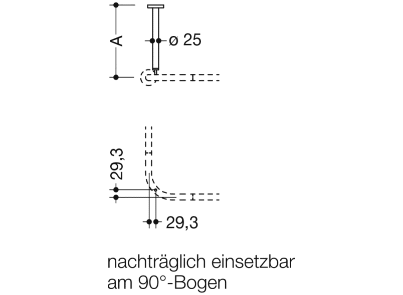 900.34.02SXA потолочная подвеска HEWI System 900 - Вид №1