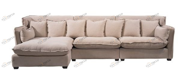 Диван угловой бежевый с золотом Adana UNICO ДИЗАЙНЕРСКИЕ 248832 Бежевый 