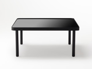 Металлический квадратный низкий журнальный столик