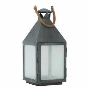 Подсвечник-фонарь черный с матовым стеклом и ручкой Vanini M от Eichholtz EICHHOLTZ EICHHOLTZ 060255 Серый