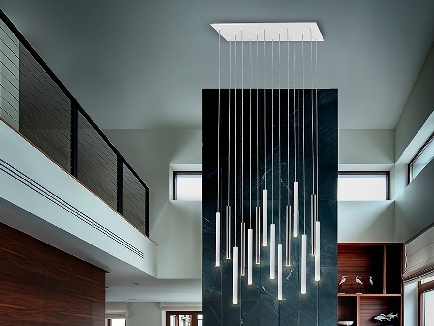 098382 Подвесной светильник 14L хром/белый DIM 300 см Schuller Varas 