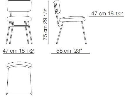 arflex Стул из мягкой ткани Elettra sun-id-1502548 - Вид №11