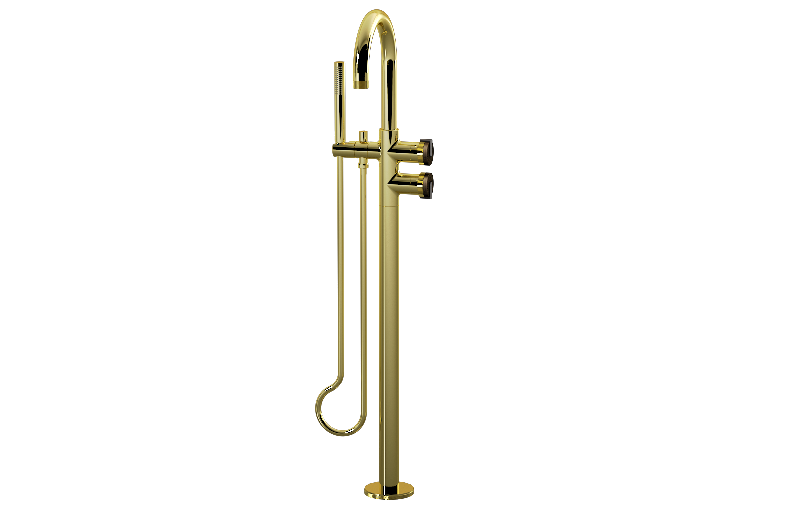 E-11554-R1VBB-L1MBK-PB Смеситель напольный отдельностоящий (внешняя часть) GRAFF MOD+