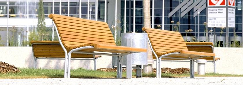 Euroform W Деревянная скамейка со спинкой Contour sun-id-1435377 - Вид №3