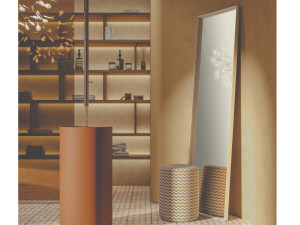 Прямоугольное алюминиевое напольное зеркало с рамкой