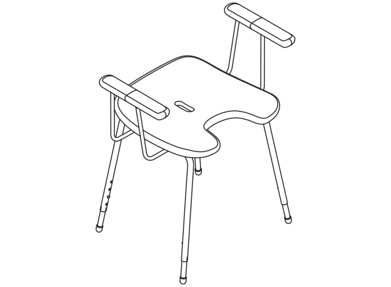 802.51.32140 Табурет для душа комфорт HEWI Sitzen  - Вид №4