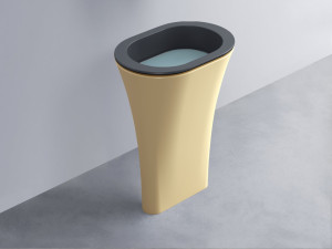 AMLA65-BA+AMPILO-PL+AMCOLO-CN Раковина Amedeo Ovale отдельностоящая cielo Enjoy + Amedeo