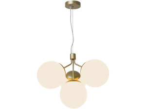 Стеклянный и металлический подвесной светильник