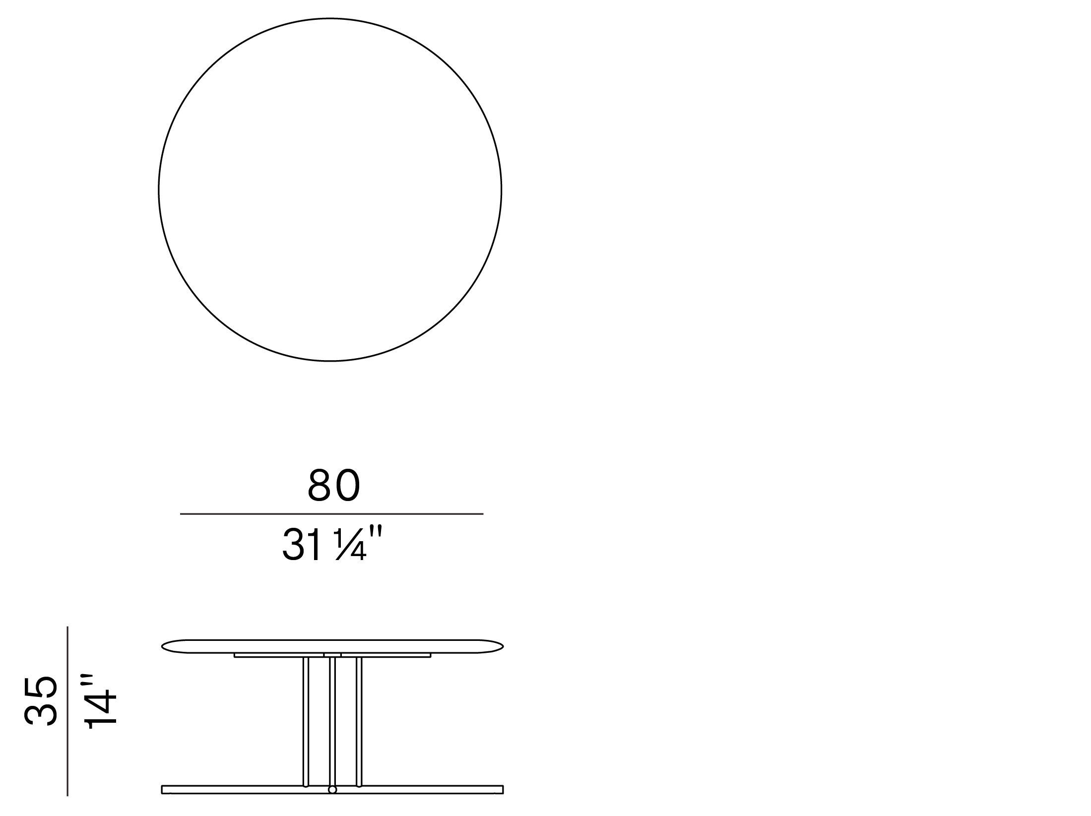 Круглый садовый журнальный столик из ироко и металла Potocco Graphic ARCH-00086409 - Вид №5