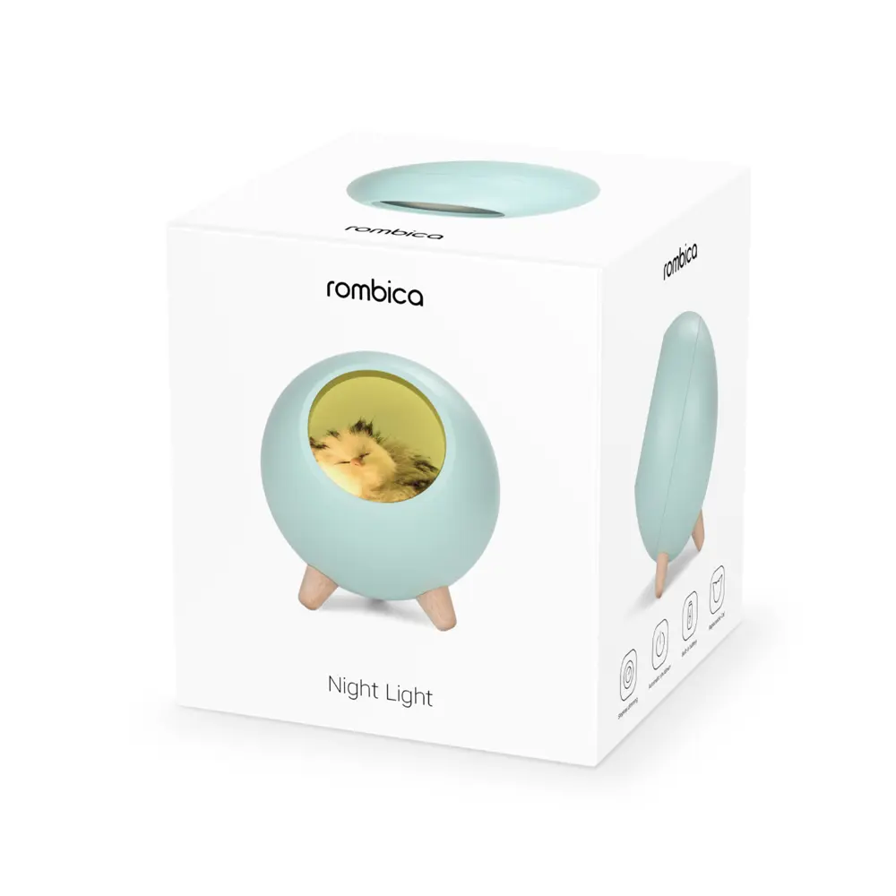 Ночник детский светодиодный Rombica MOMO 1,5 Вт теплый желтый свет цвет мятный 85023839 STLM-2099254  - Вид №2