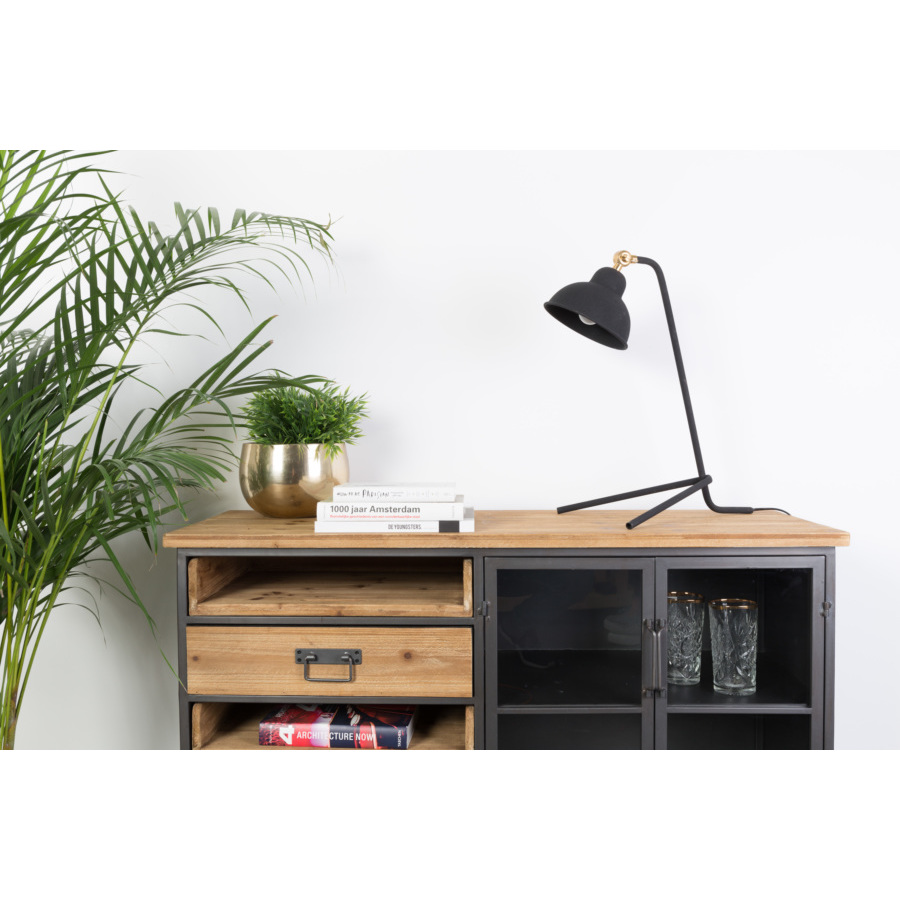 Лампа настольная Jock черная White Label Living 5200048 - Вид №1