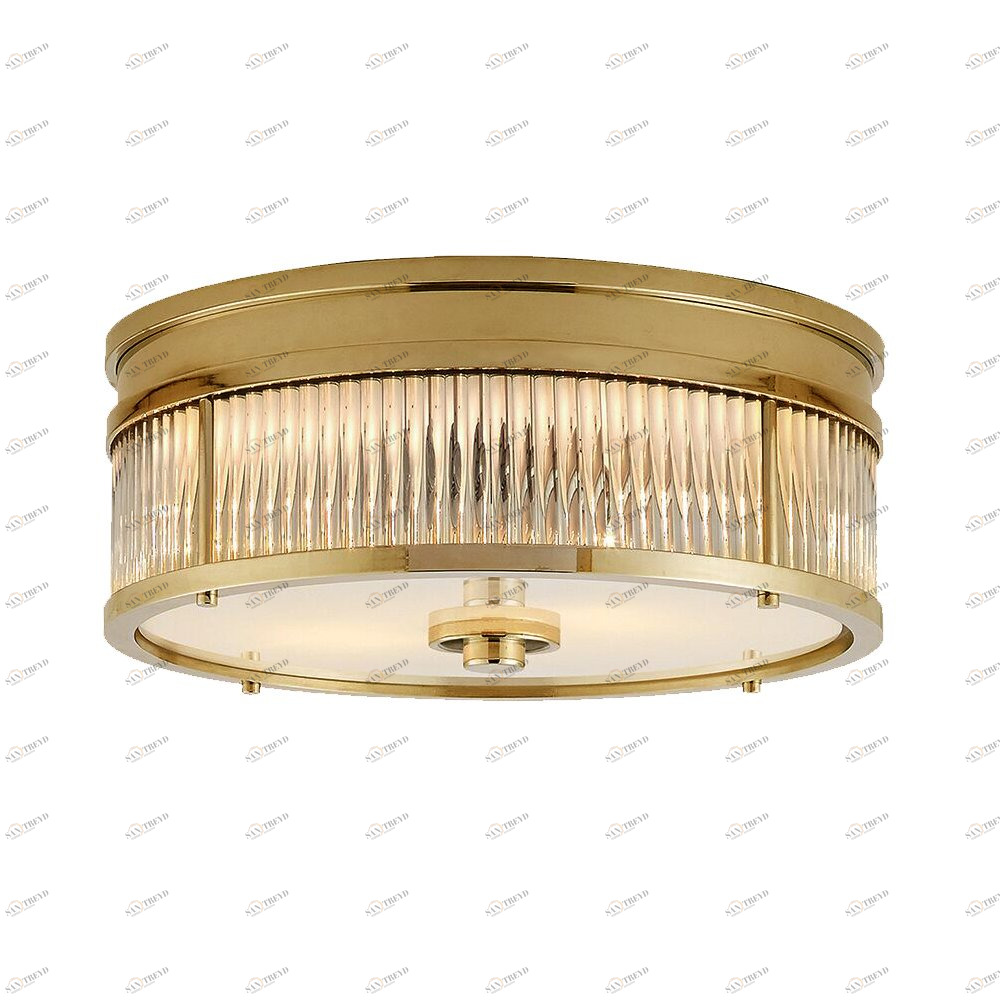 Светильник потолочный 20х40 см латунь Stamford BRCH9004-40-AB DELIGHT COLLECTION ДИЗАЙНЕРСКИЕ 00-3882405 Золото;прозрачный 