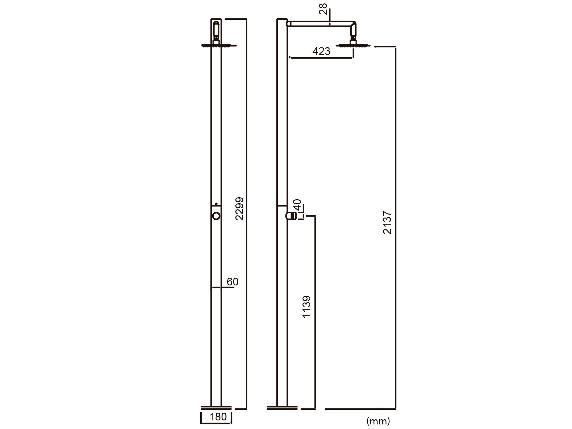 Открытый душ из нержавеющей стали с душем SINED POLIFEMO ARCH-00119944 - Вид №3
