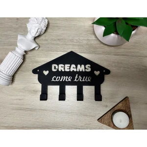 90527628 Ключница настенная металлическая "Dreams come true" BlackSteelOne STLM-0829849