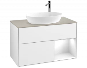 Villeroy&Boch Тумба под раковину Прямоугольная версия F903GFGF Finion Glossy White Lacquer
