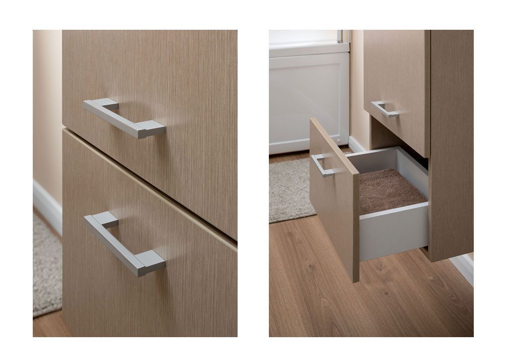 Шкаф-пенал для ванной Aquanet Нота 40 светлый дуб 00158884 - Вид №7