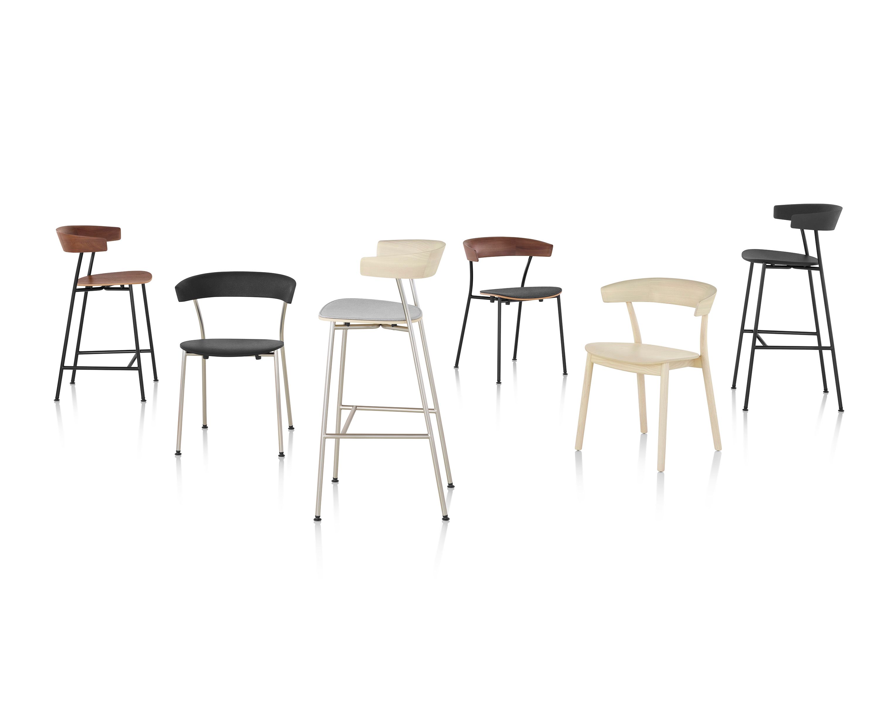 Деревянный стул с мягким сиденьем Herman Miller Leeway ARCH-00148459 - Вид №4