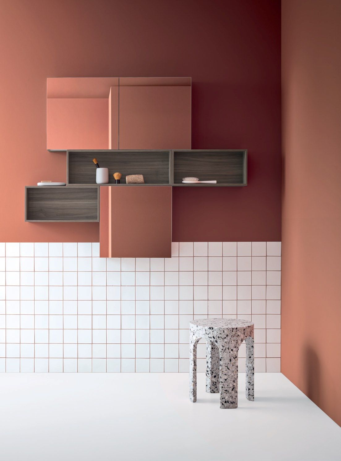 Деревянный одиночный умывальник с зеркалом ARBLU Hito ARCH-00139609 - Вид №1