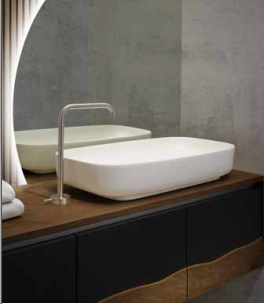 C375M3L50.101NC Тумба подвесная с 3 выдвижными ящиками A. e T. Italia TRACE Белый матовый - орех Каналетто Италия AeT ITALIA - Вид №3