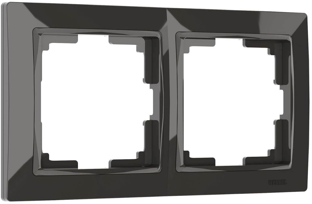 4690389161377 Рамка на 2 поста W0022007 Werkel Snabb basic серо-коричневый