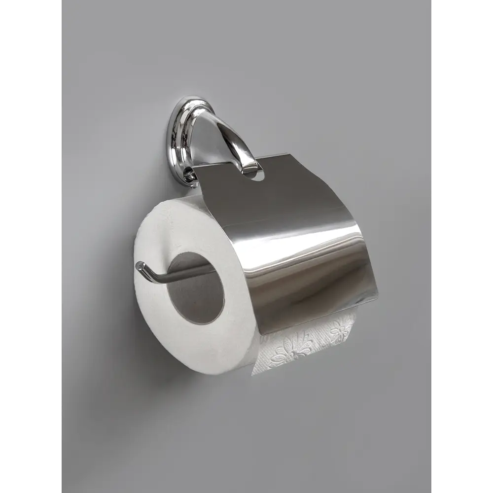 Держатель для туалетной бумаги DELPHINIUM Ханна с крышкой, хром 89379271 STLM-1580536 - Вид №8