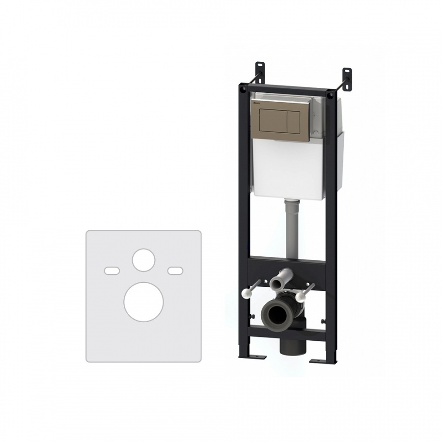 DX00.I011.0151 Инсталляция для подвесного унитаза с клавишей глянцевый хром Damixa 