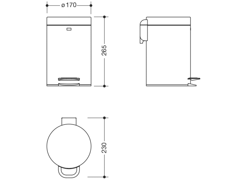 950.05.30540 мусорное ведро HEWI Universalprodukte  - Вид №2