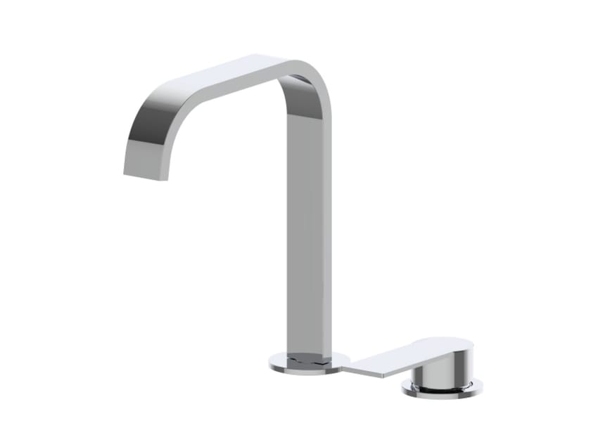 Смеситель для раковины с 2 отверстиями из хромированной латуни QD Magistro Lab Swanky ARCH-00102254