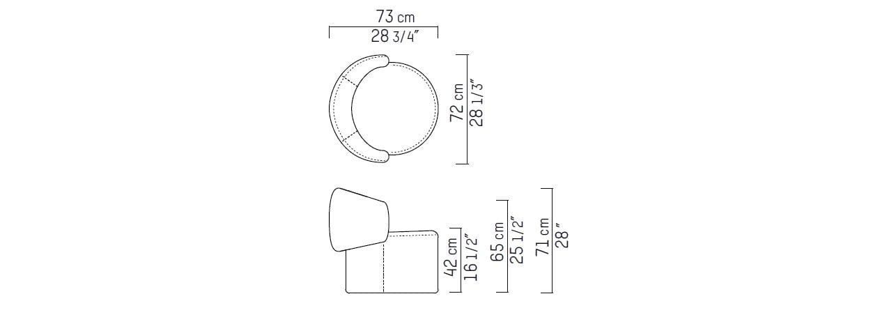 Кожаное вращающееся кресло с подлокотниками Piet Boon Джейн ARCH-00117600 - Вид №5