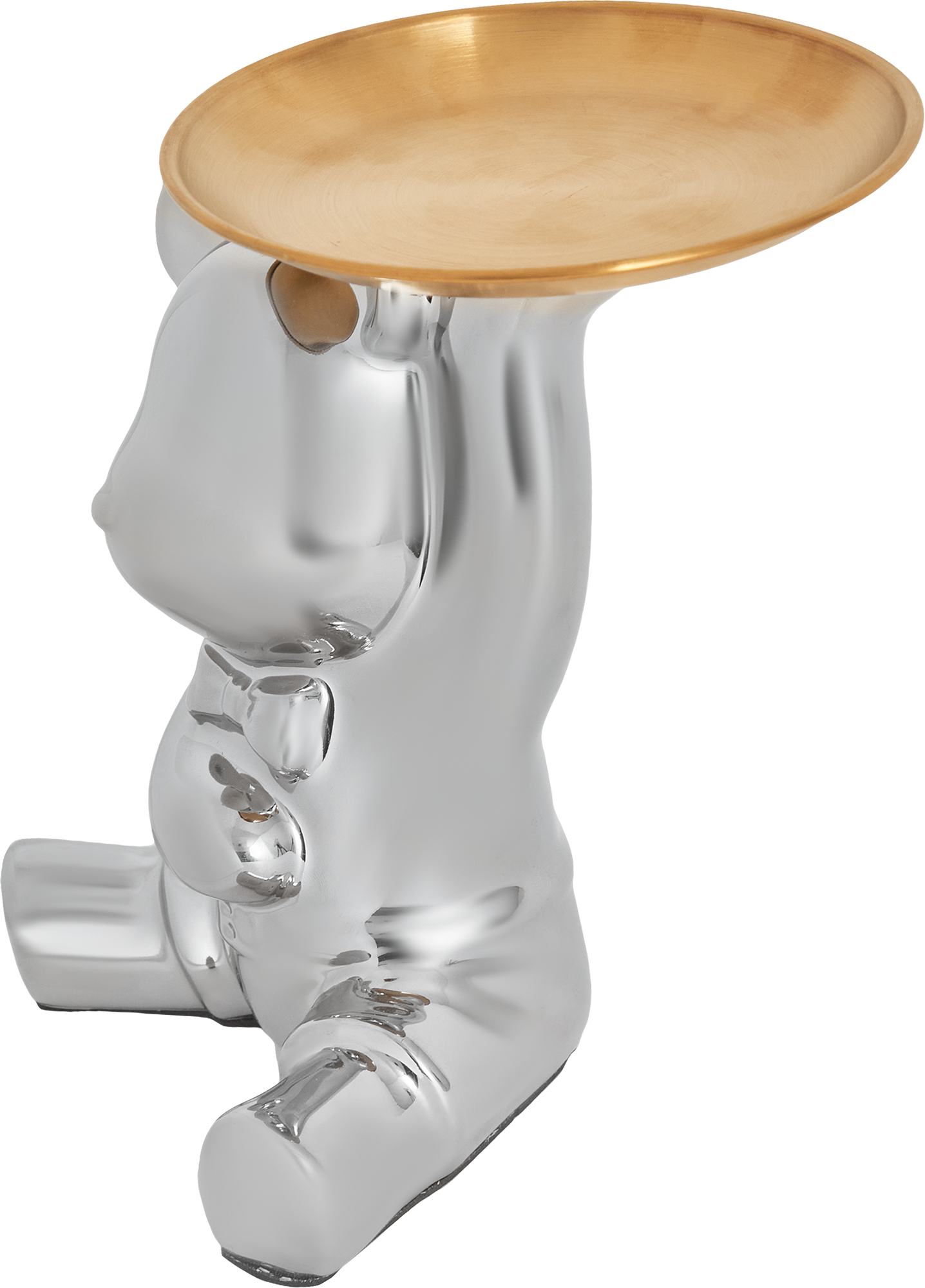 Декоративная подставка Мишка керамическая серебристая 18×20 см 86383346 Santreyd STLM-0068369