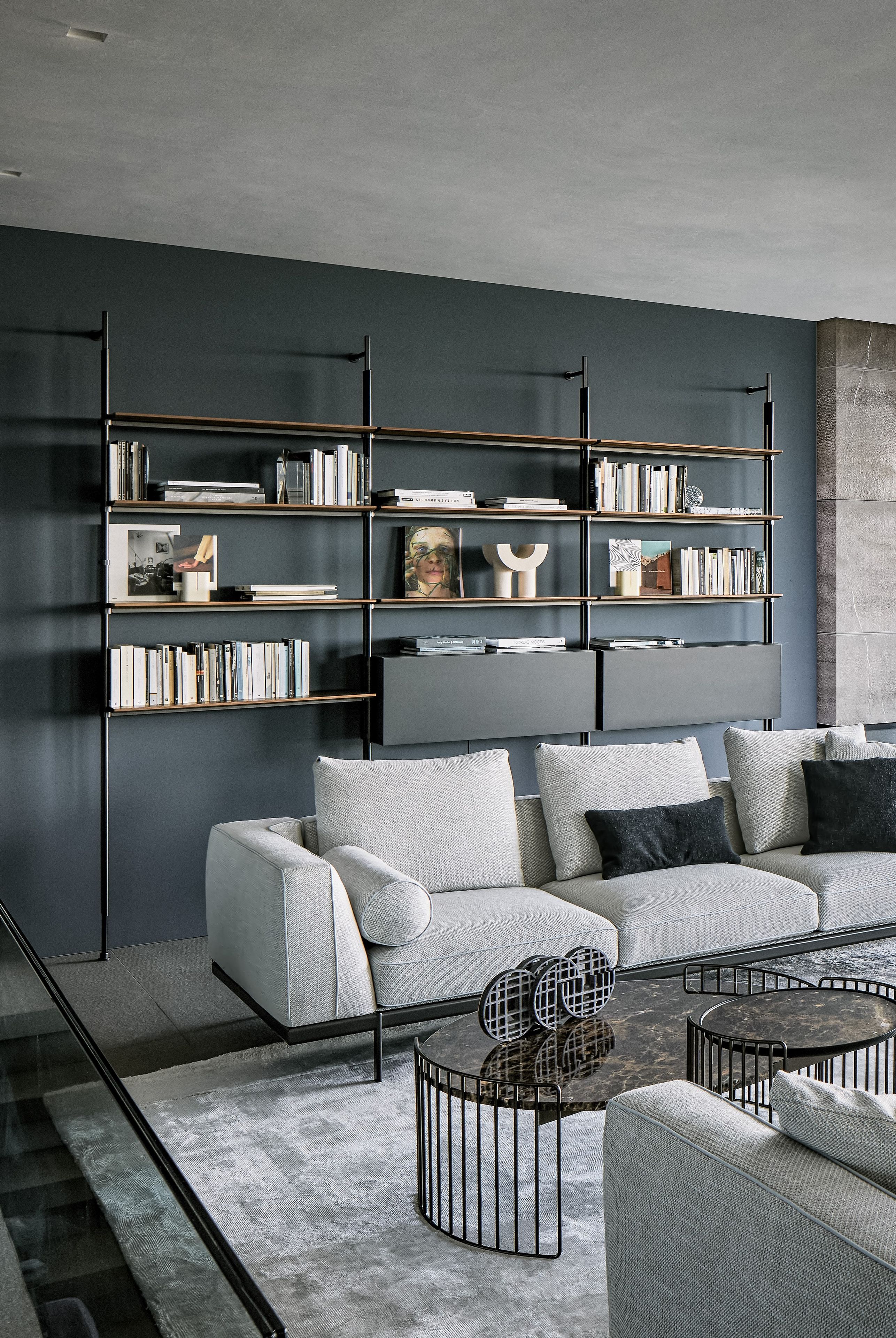 Деревянный секционный настенный книжный шкаф BONALDO Roll ARCH-00062762 - Вид №6