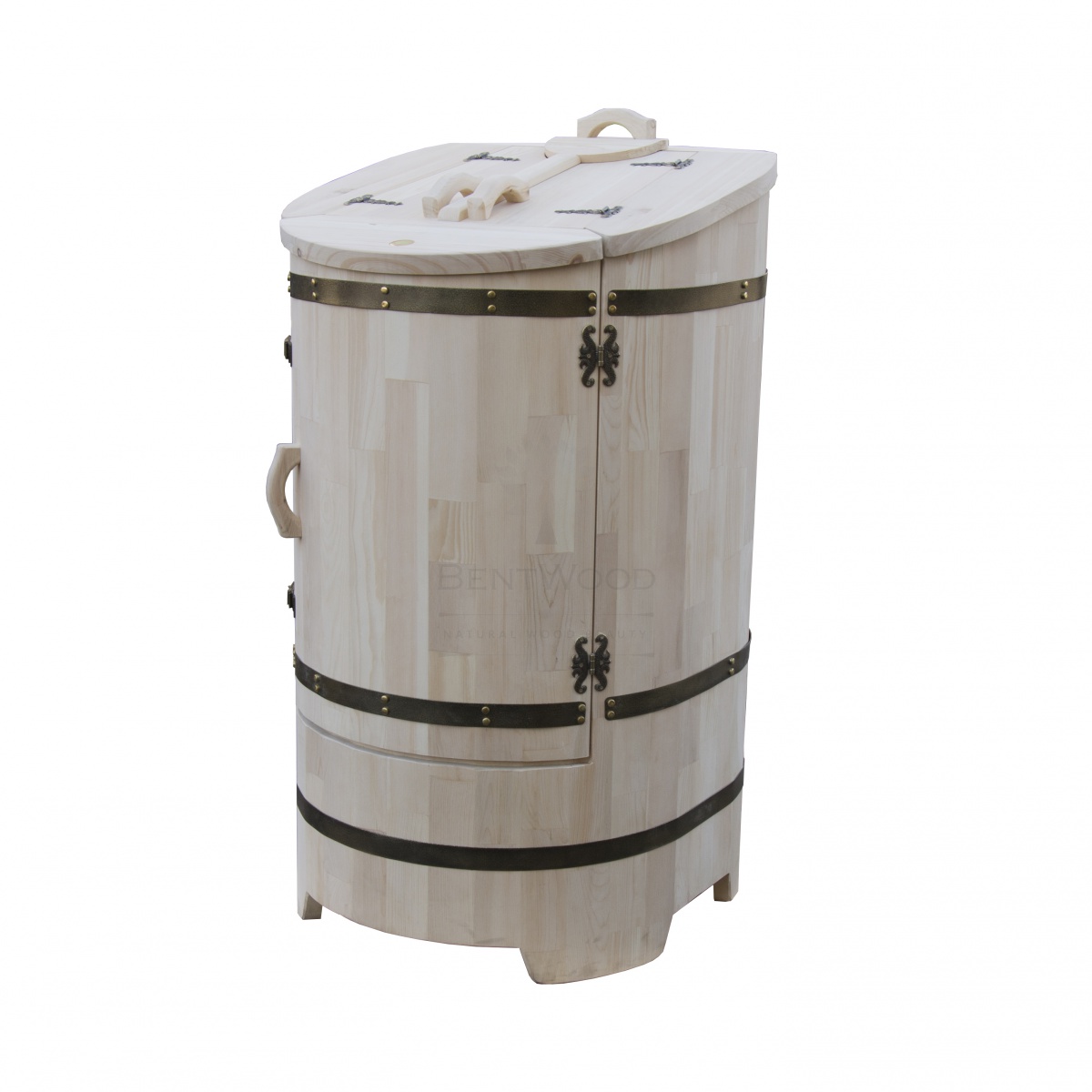 1905 Фитобочка со скосом "Сращенная" цвет натуральный, фурнитура 409 Alyarus  - Вид №3