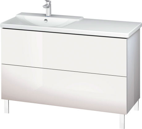 LC660304343 Тумбочка напольная L-Cube #LC6603 1220 x 481 мм Базальт матовый, декор Duravit - Вид №1