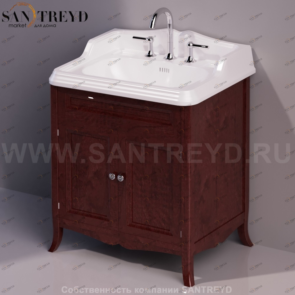 Тумба под раковину AR834 орех Simas Arcade ARMD70NOCE