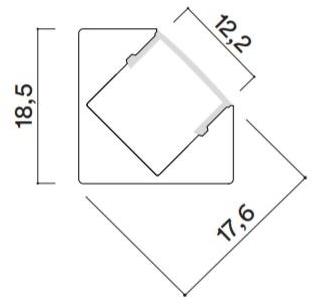 HER Линейный световой профиль из алюминия для светодиодных модулей  Pf040  - Вид №2